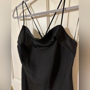 ASTR the Label Cowl Slip Midi Dress in Black (NWT)